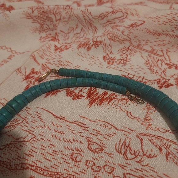 Vintage slinky beaded colorful wood rope necklace - Picture 5 of 6